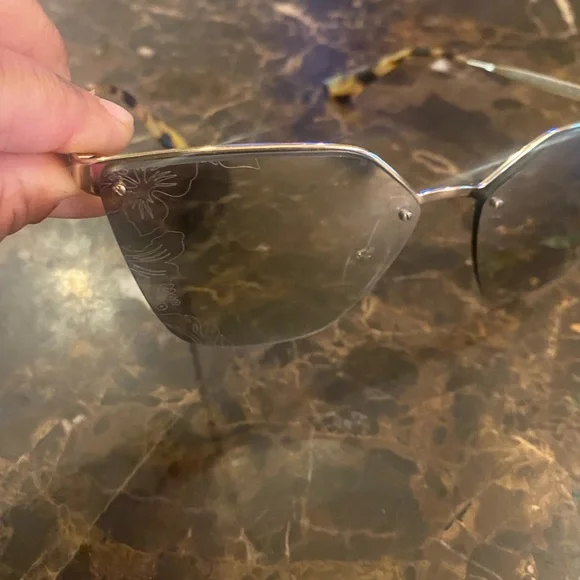 Prada Catwalk Designed Rimless Sunglasses Prada PR A56S Sunglasses 15N5S0 Gold - eye-oo.com main image 3